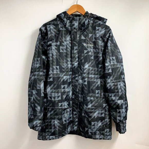 Columbia Boys‎ Bugaboo II Geographic  Zipper Snap Hoodie Parka Jacket Size XL - Picture 1 of 14